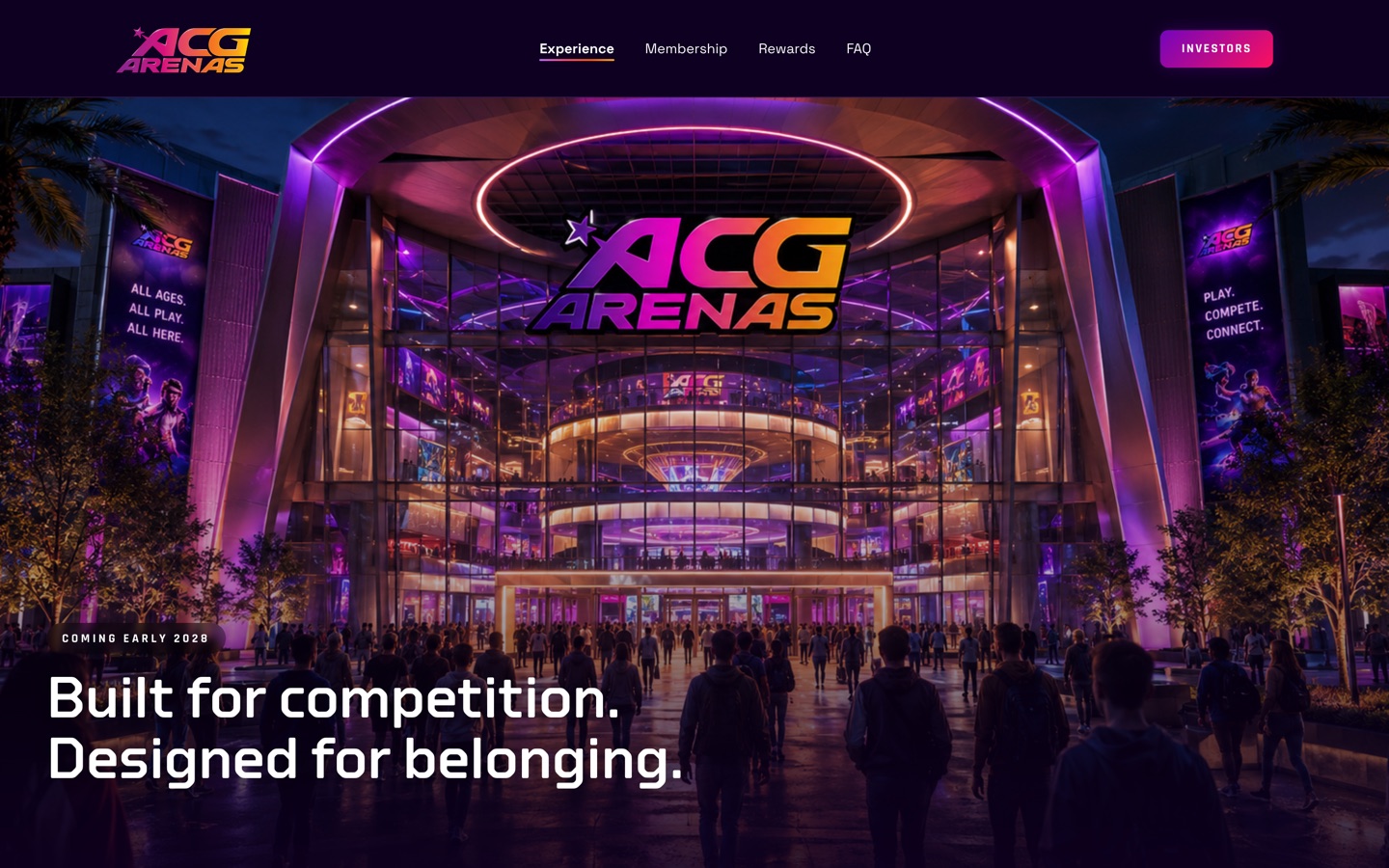 ACG Arenas homepage