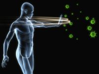 Image of the body's immune system fighting off bacteria
